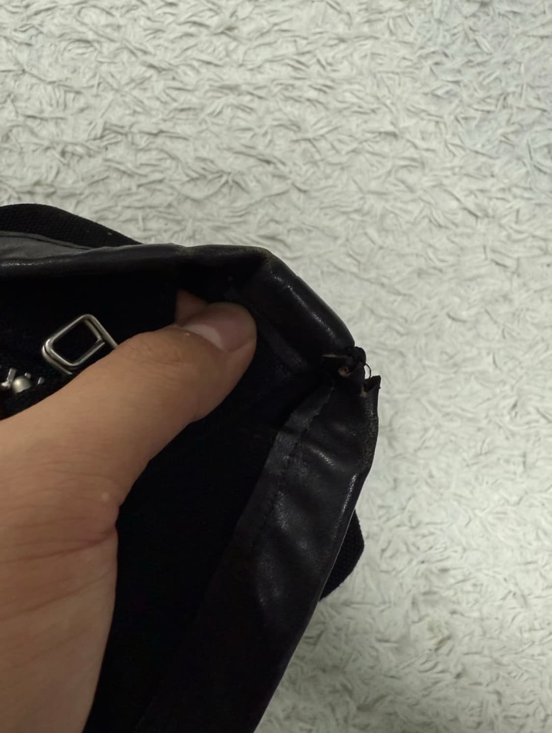 요지 야마모토 Y’s 레더 트림 캔버스 토트백L 상품이미지6