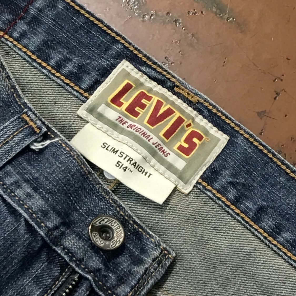 리바이스 514 다크 블루 워시드 데님 팬츠 허리 31 32  상품이미지5