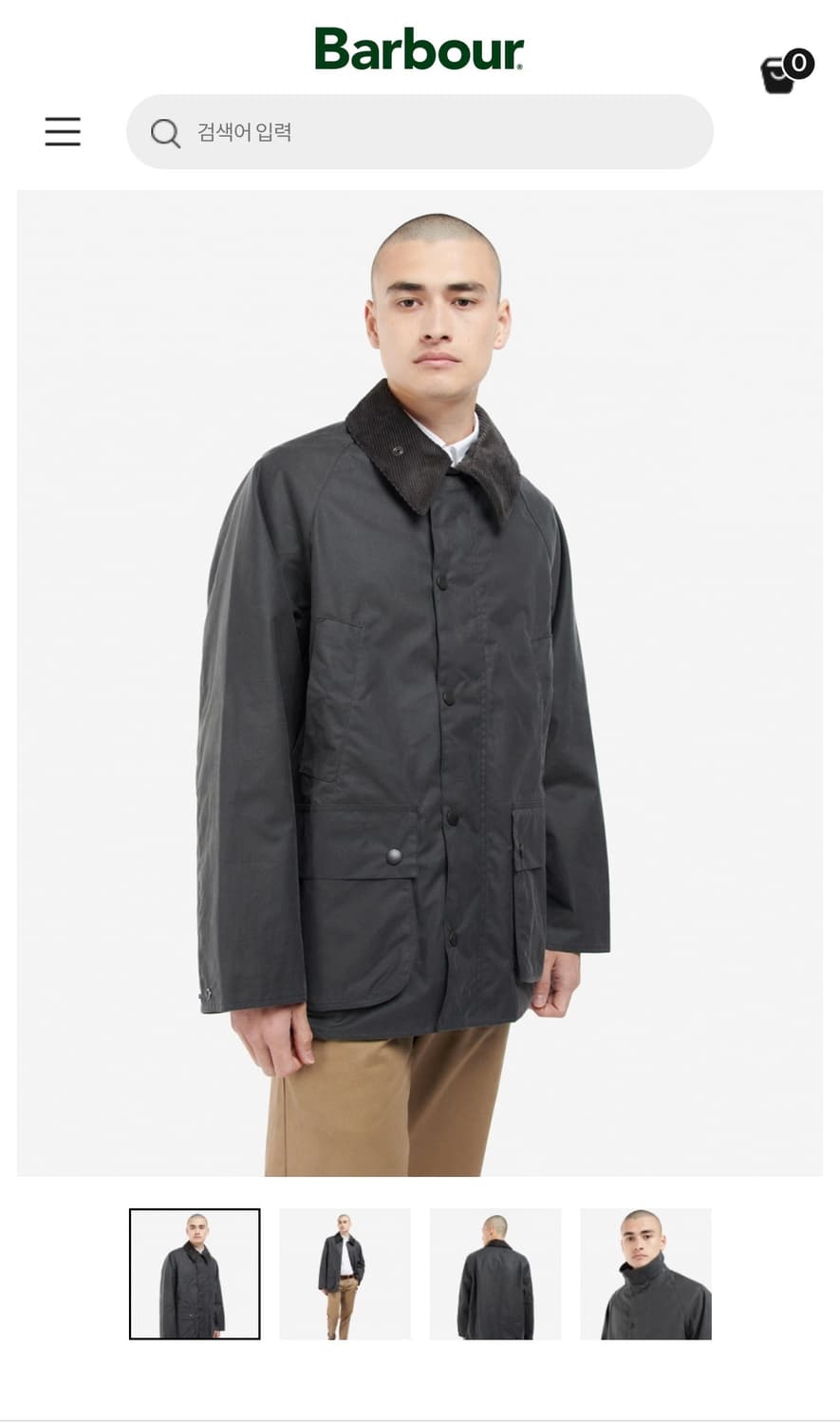 바버 오버사이즈 비데일(바버 재팬 국내수입판) 그레이색상 38사이즈 상품이미지8