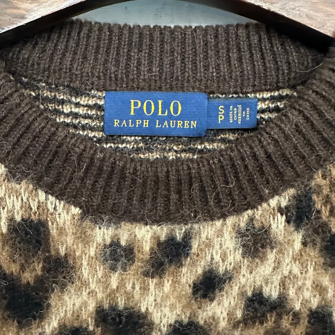 폴로 알파카 레오파드 스웨터 상품이미지3