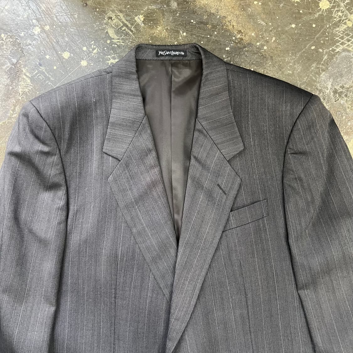 100,32) 입생로랑 정장 셋업 자켓 마이 와이드 팬츠 춘추 상품이미지3