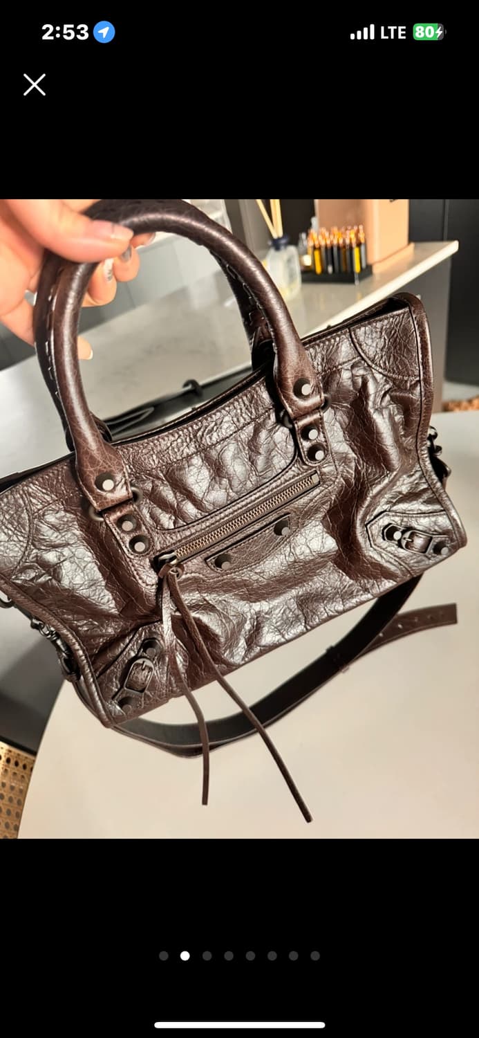 발렌시아가 르카골 시티백 모터백 브라운 에스프레소 상품이미지3