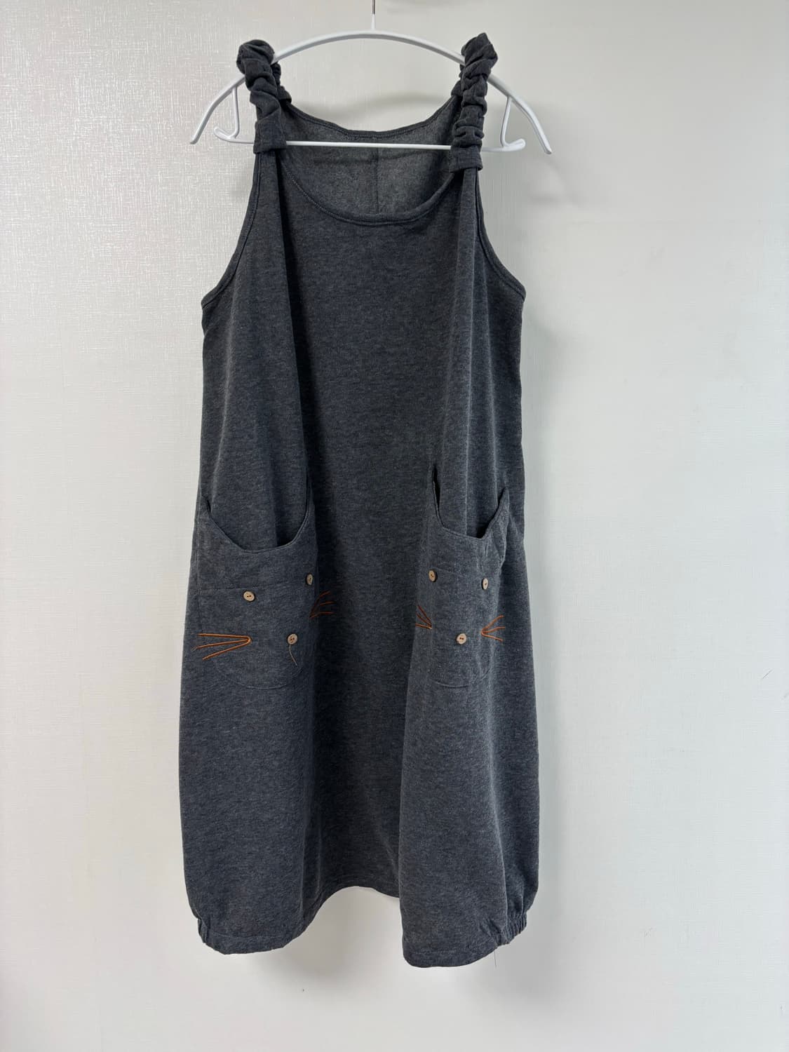 Deux Amour 캣츠 투포켓 벌룬 원피스 상품이미지1