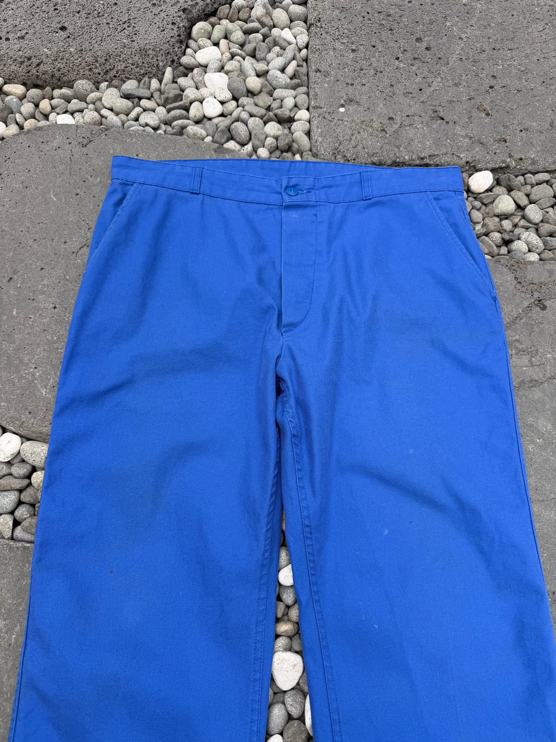 1990s WASHED BLUE WIDE 빈티지 프렌치와이드워크팬츠 상품이미지3