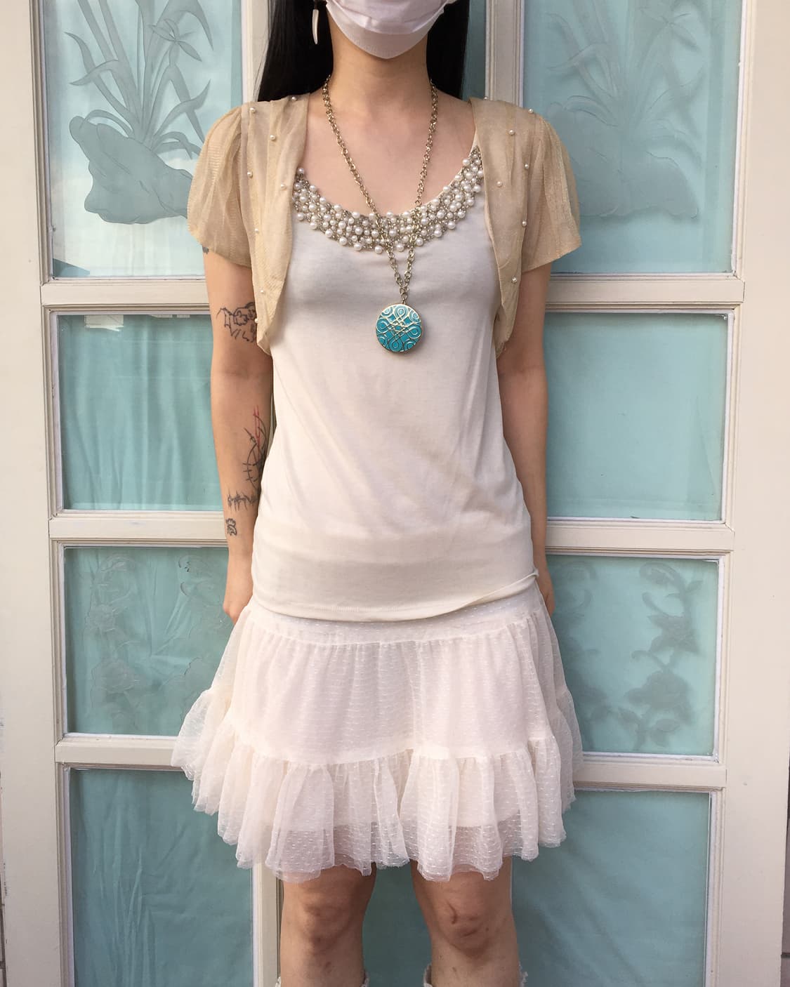 Beads point sleeveless 상품이미지4