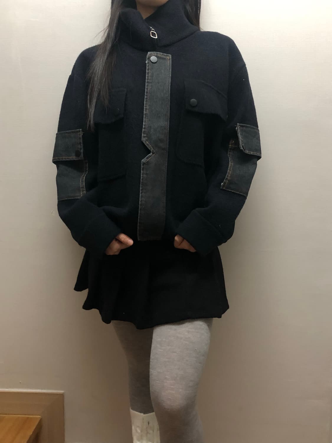 빈티지 블랙 포켓 점퍼 상품이미지6