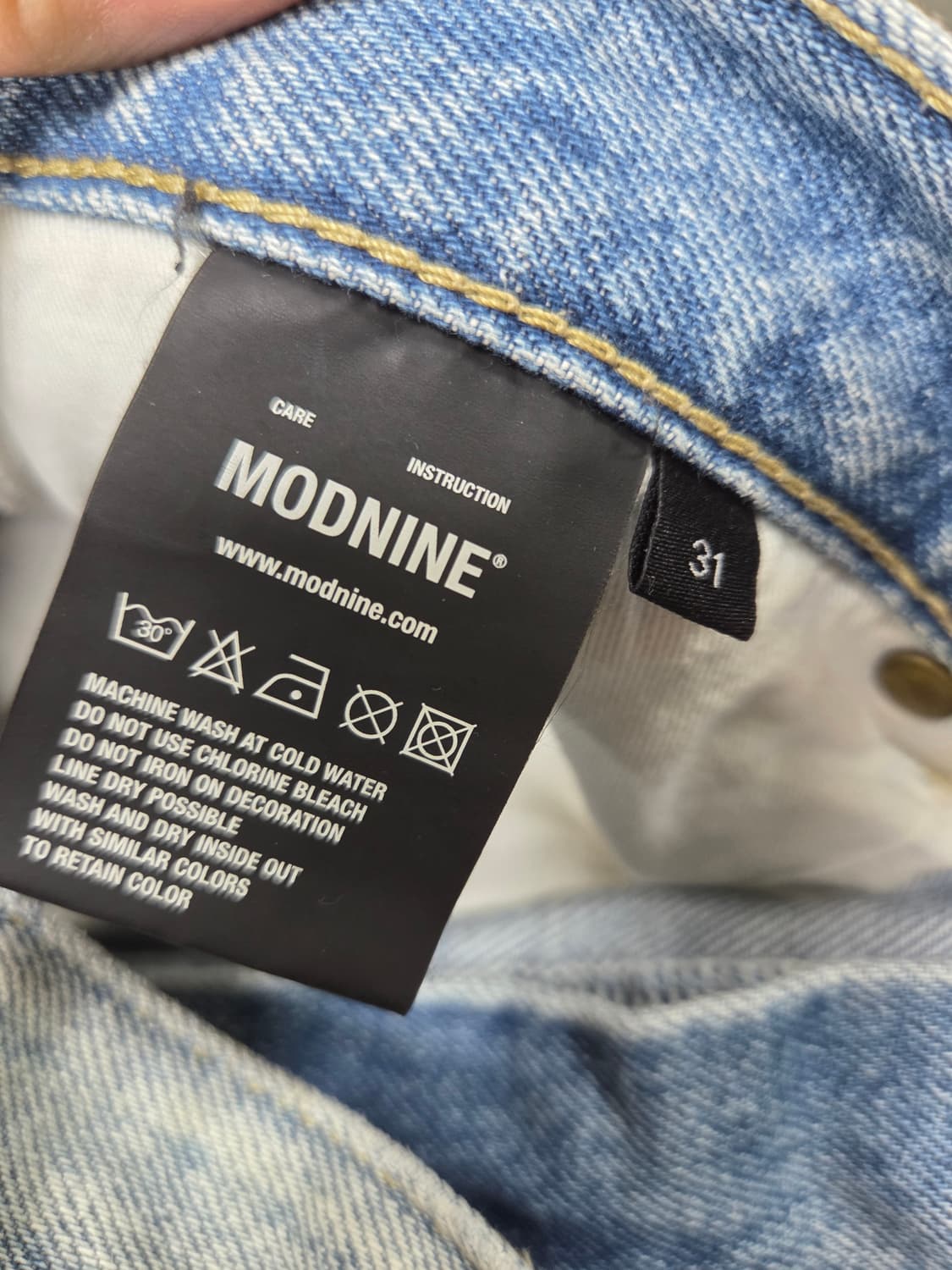 모드나인 빈티지워싱 데님팬츠 31 상품이미지4