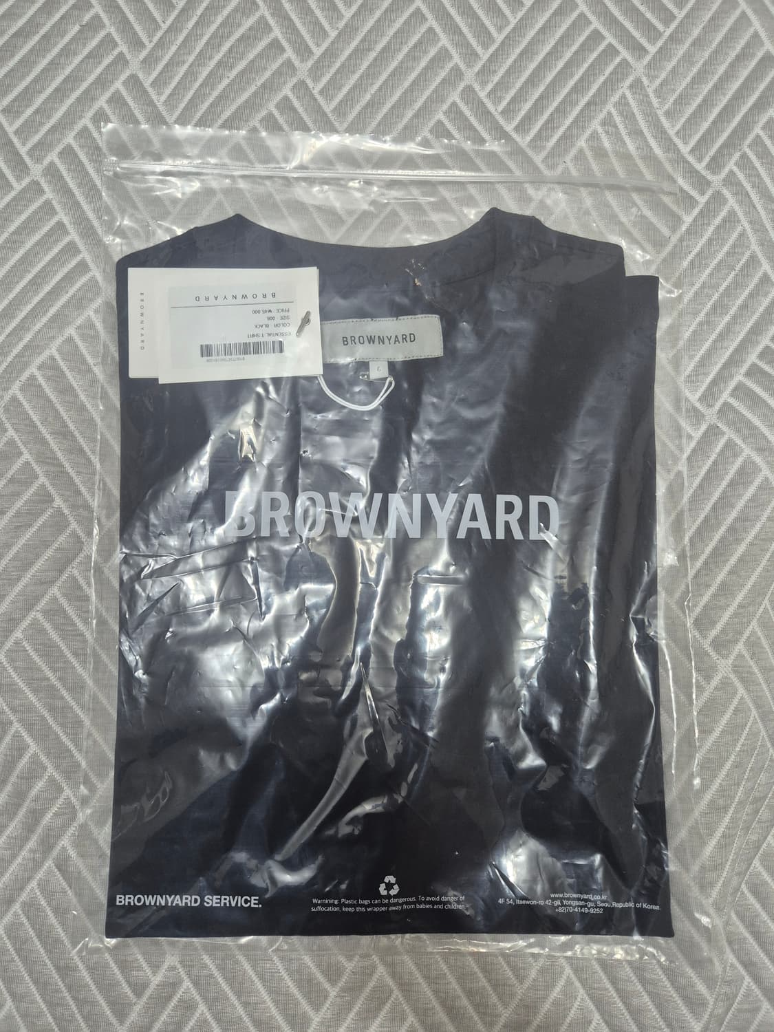 브라운야드 에센셸 티셔츠 블랙 6 Size 상품이미지2