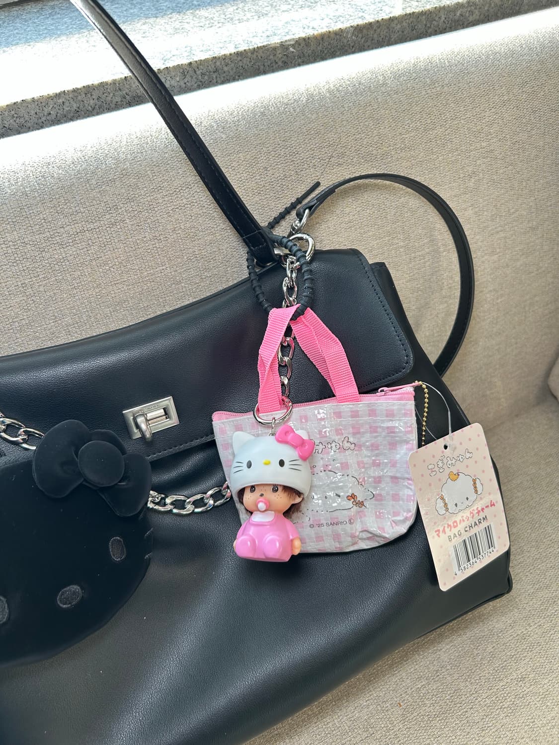 키티 헬멧 + 몬치치 베이비(✨앉은몬치차+ 체크산리오 정품지퍼파우치 세 상품이미지4