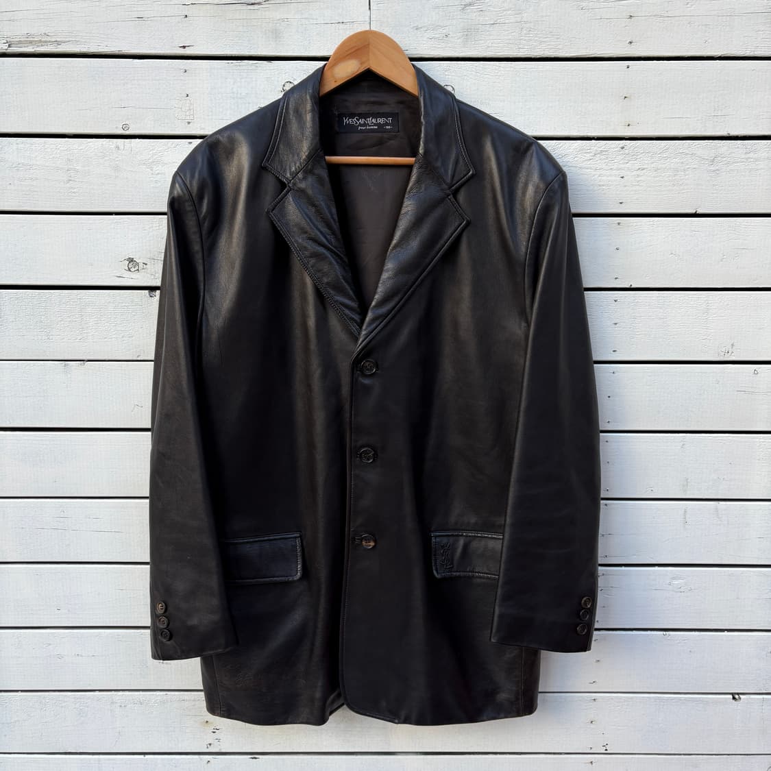 Yves Saint Laurent 입생로랑 가죽 블레이저 자켓 상품이미지1