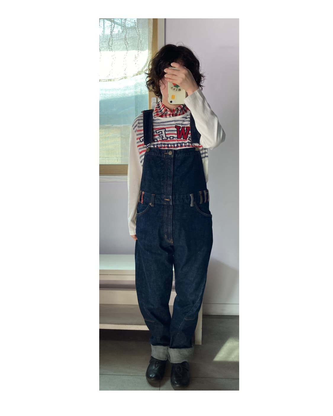 레드 포인트 멜빵바지🍒 상품이미지2