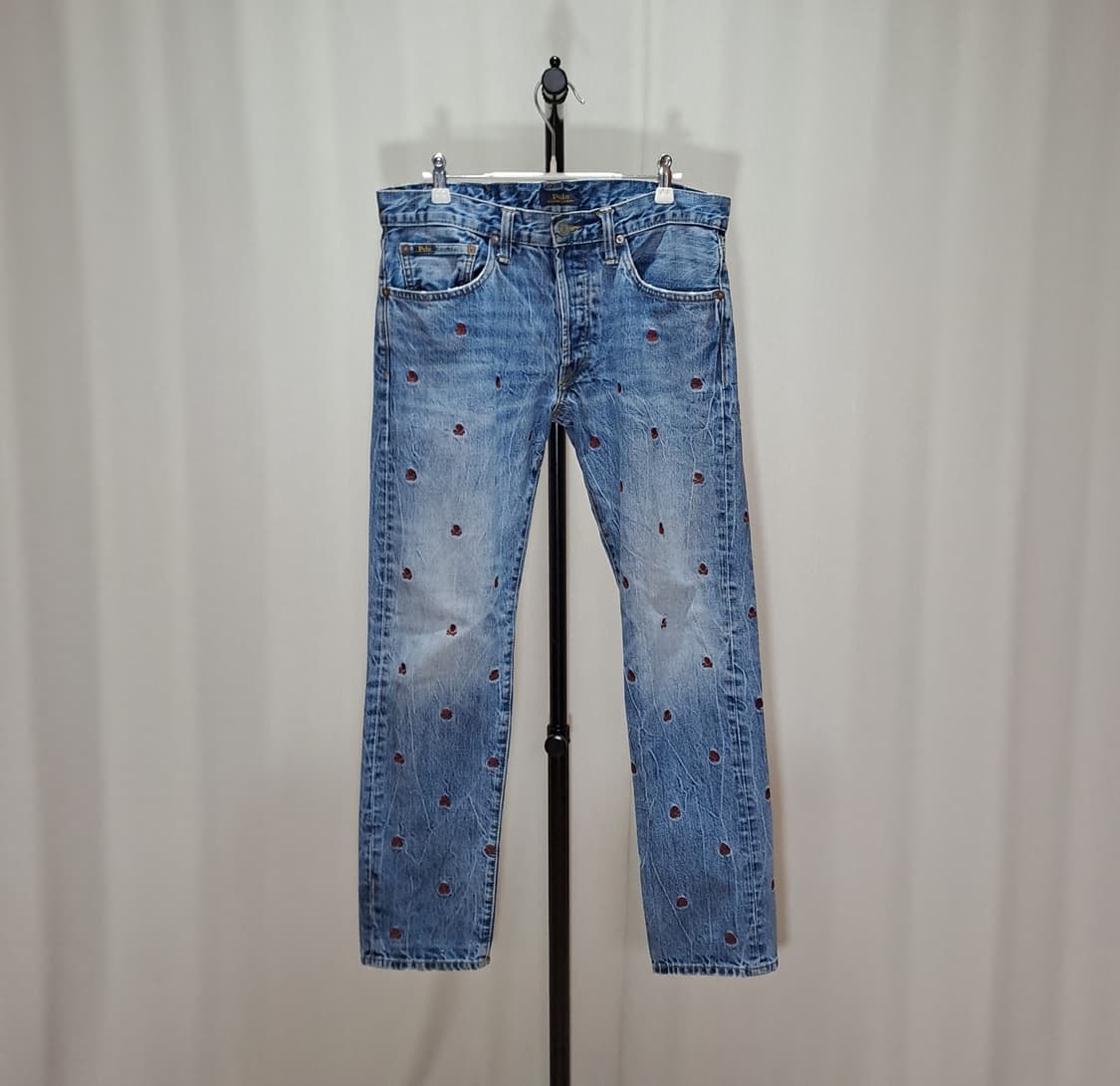 (택포) 폴로 랄프로렌 해골 자수 데님팬츠 31 A971 상품이미지1