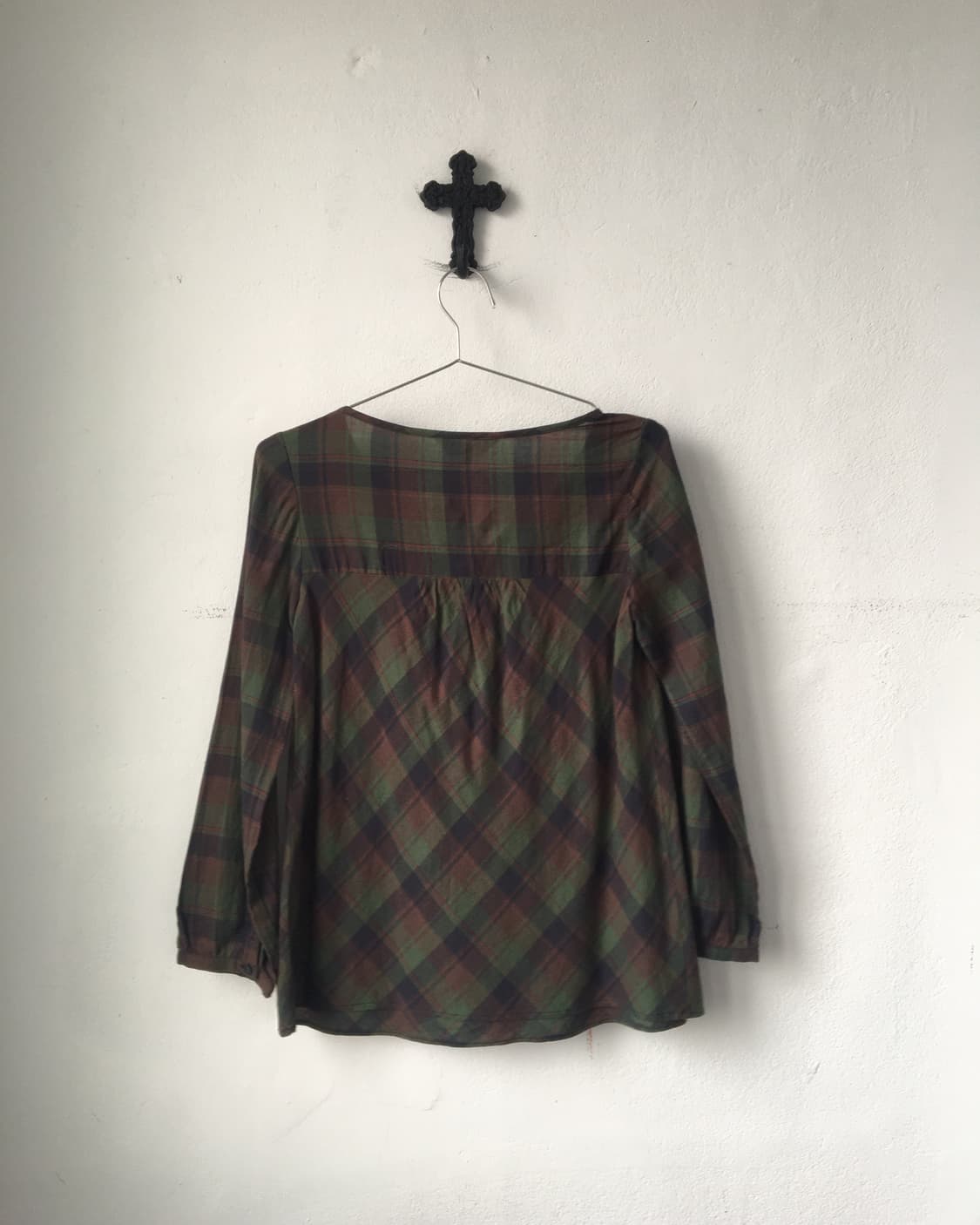 Check pattern blouse 상품이미지3