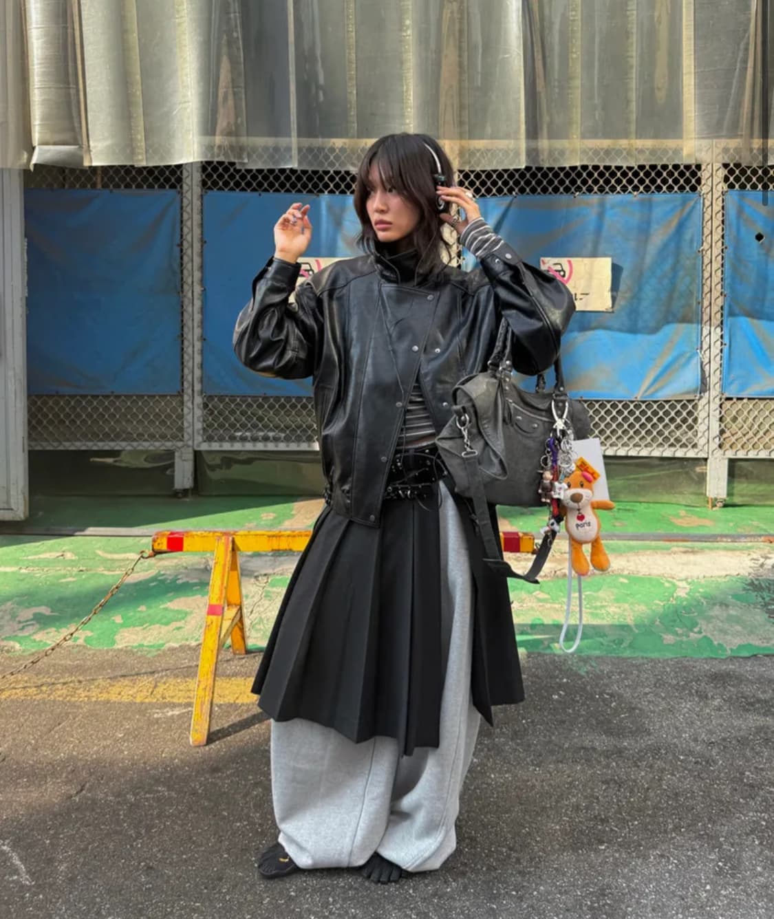 sandric 샌드릭 25fw 사이드 버튼 레더 자켓 F 상품이미지6