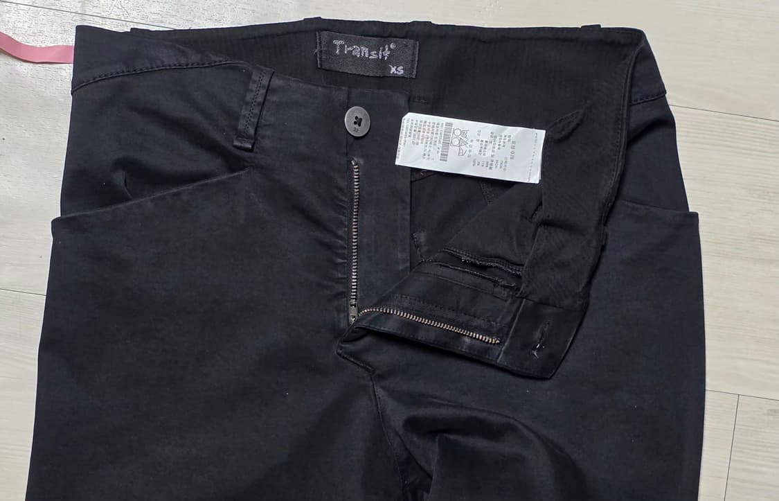 트렌짓 블랙코튼펜츠 xs(30) 상품이미지3