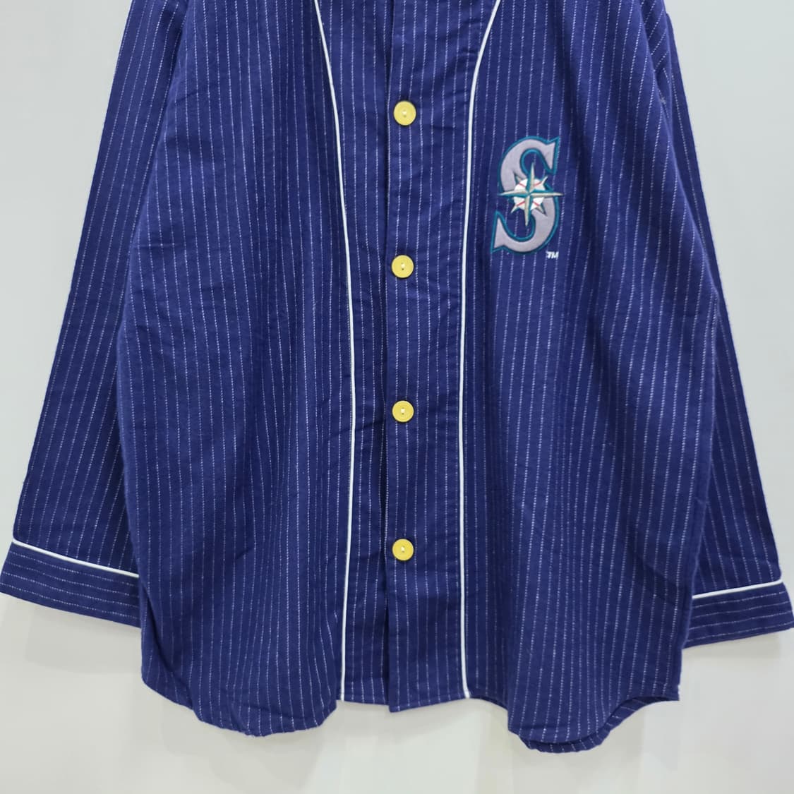 MLB 시애틀 매리너스 스트라이프 면 파자마세트 상품이미지4