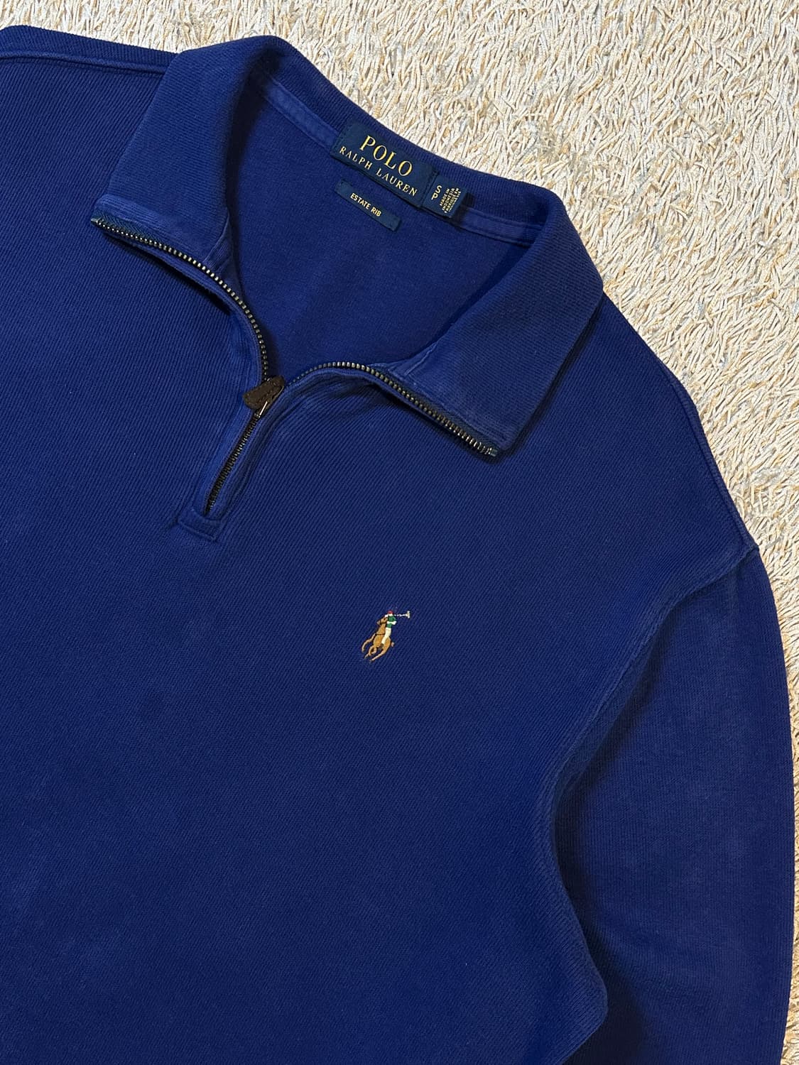폴로 랄프로렌 신형 멀티포니 하프 반집업 니트 블루 상품이미지2