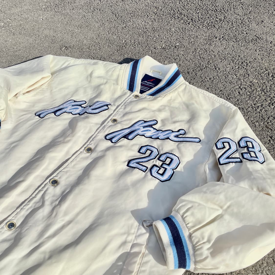 착샷o 90s 칼카니 대대장 화이트 올드스쿨 바시티 스타디움 자켓 XL 상품이미지3