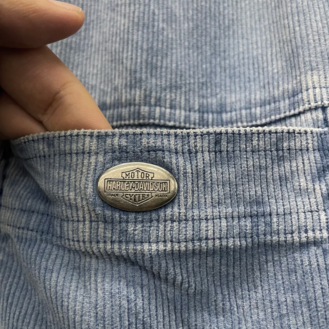 할리데이비슨 코듀로이 포켓 리벳 패치 로고 셔츠 상품이미지5