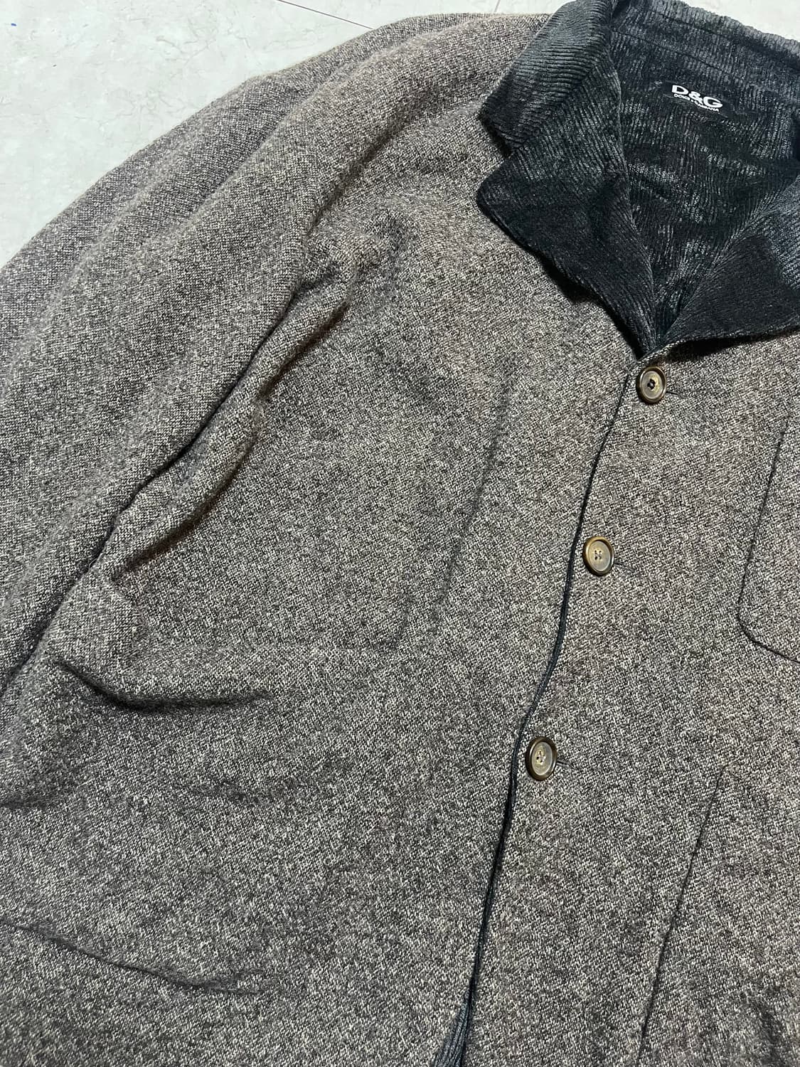 90s 돌체앤가바나 리버시블 울 코듀로이 쓰리 버튼 자켓 xl 상품이미지3