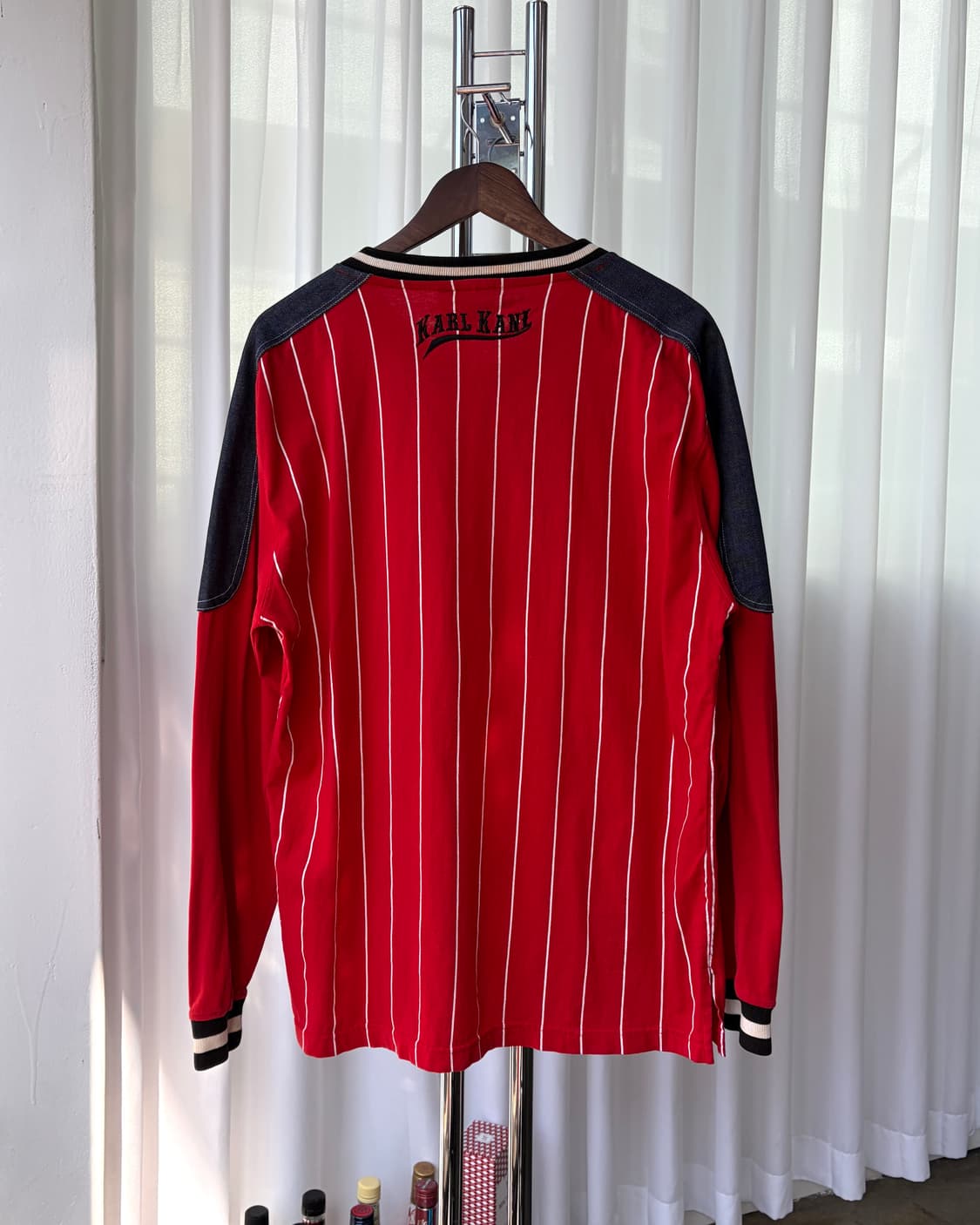 [XL]칼카니 올드스쿨 스트라이프 데님 숄더 패치 롱 슬리브  상품이미지7