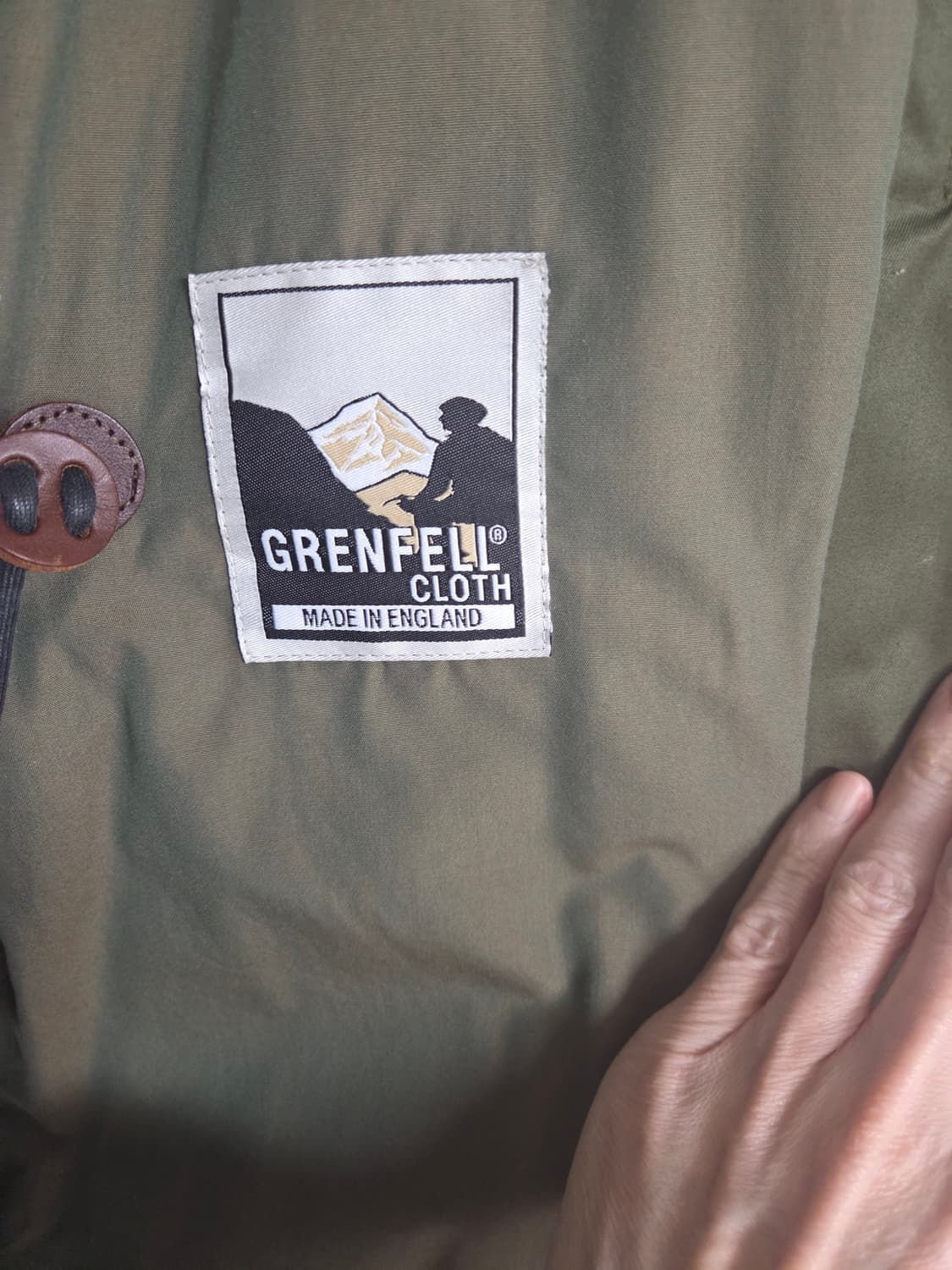 그렌펠 카키색 퍼 트리밍 후드 코트 상품이미지5