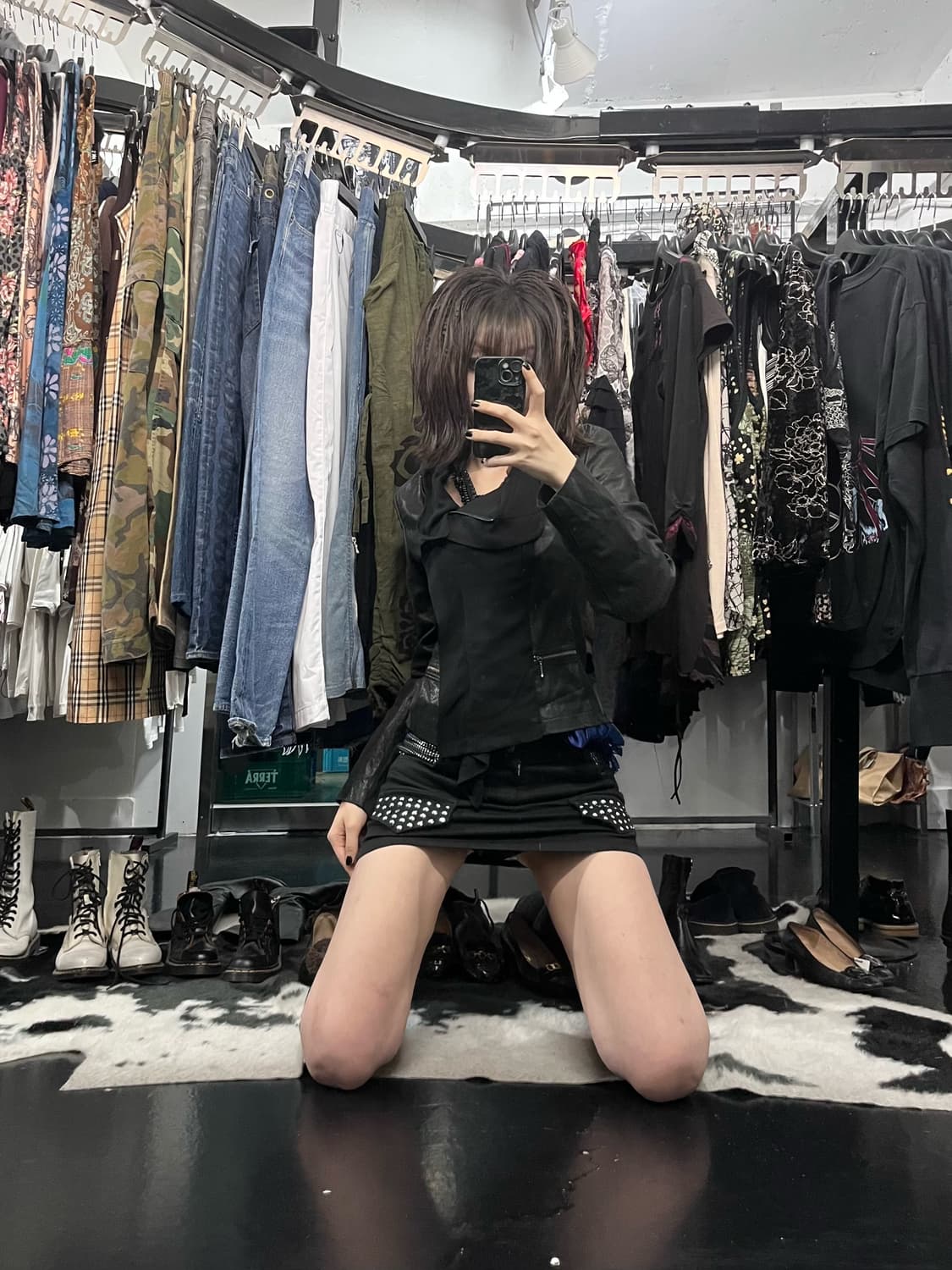 락시크무드 슬림핏 레더자켓 상품이미지1