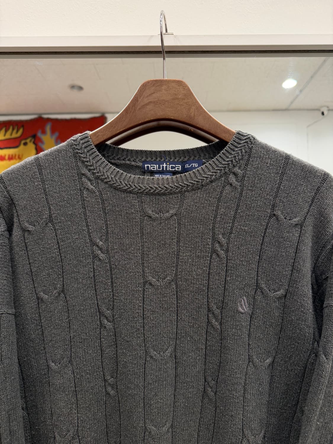 90s Nautica 노티카 케이블 크루넥 니트 상품이미지3