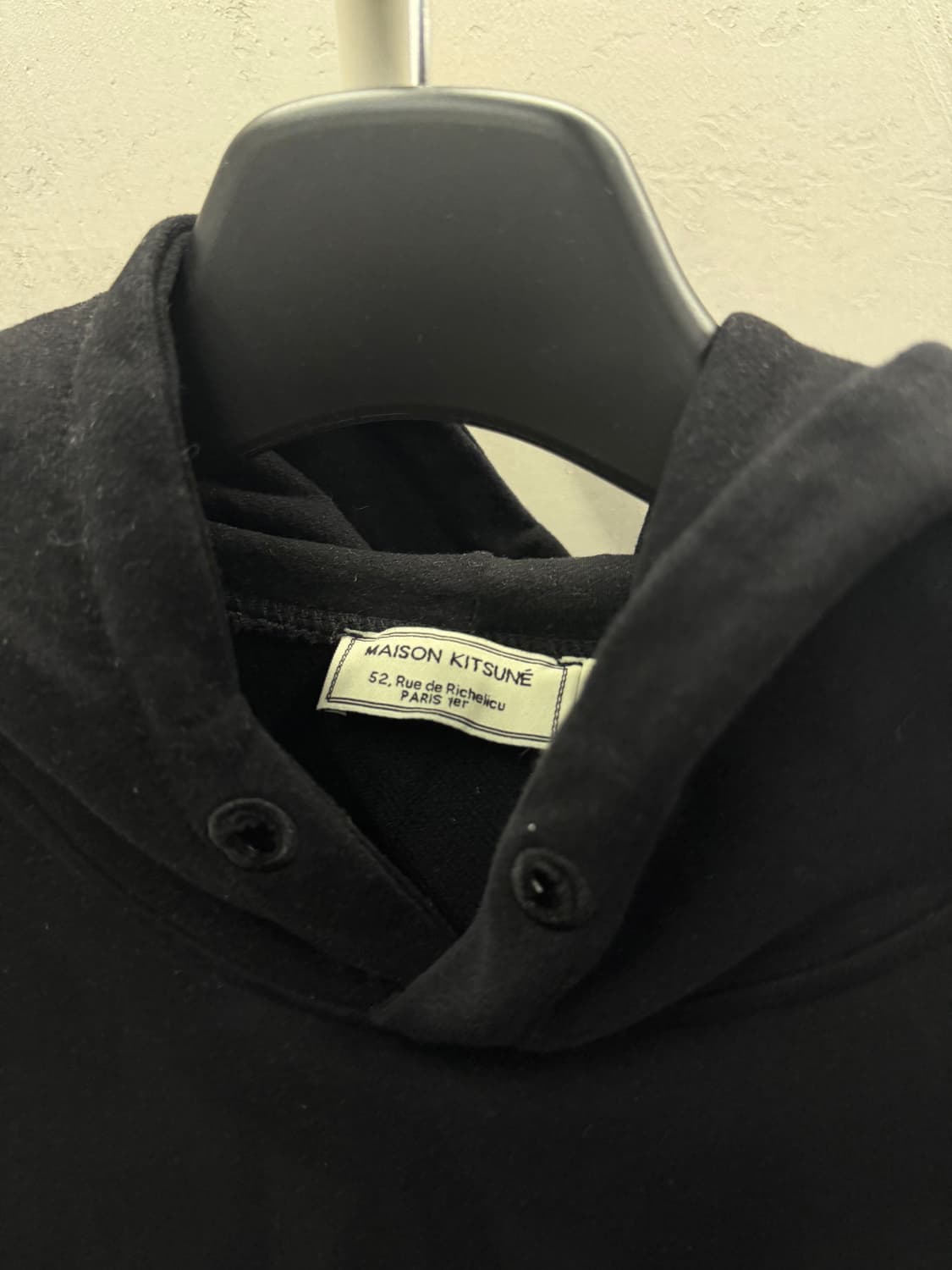 메종키츠네 블랙 폭스 후드티 라지 상품이미지3