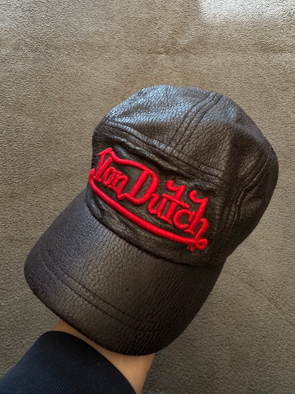 본더치 빈티지 가죽 캠프캡 처분  상품이미지1