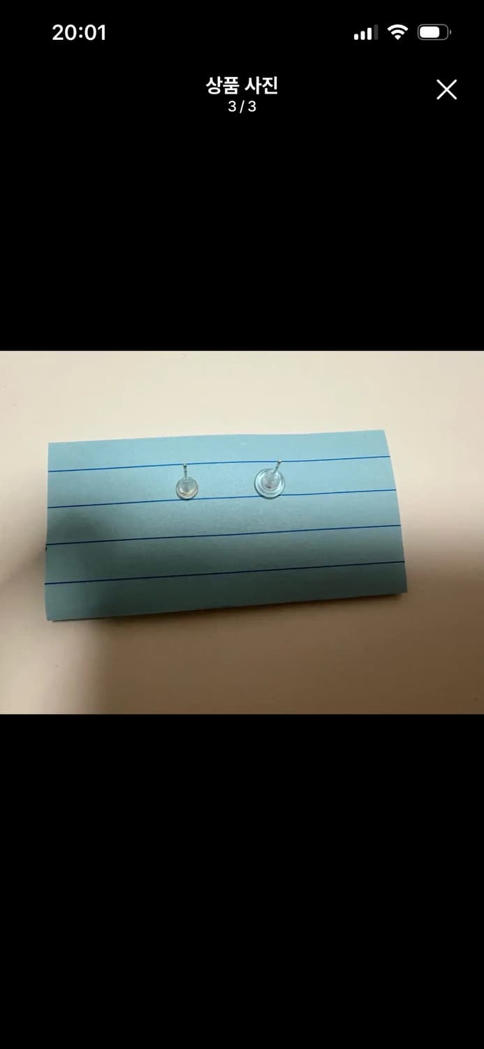 리본 진주 큐빅 귀걸이 (새상품) B0015 상품이미지3