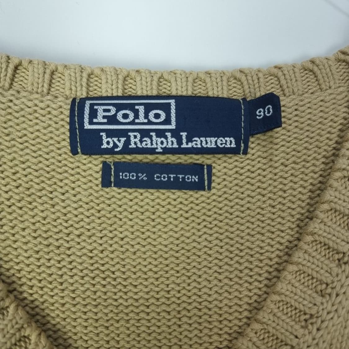 [폴로 랄프로렌] 포니 로고 자수 니트 베스트 조끼 베이지 M18339 상품이미지7