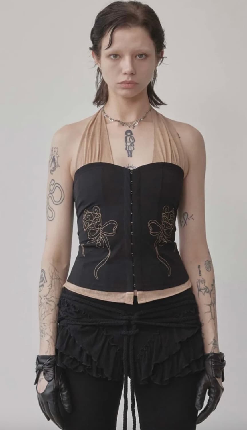 스컬프터 Farm Corset Halter Top Black 상품이미지6