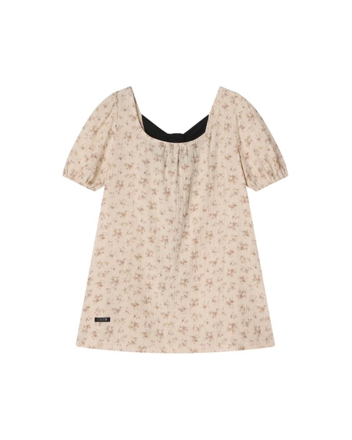 콜로신스 Black Tie Blouse Vintage Flo wer 상품이미지1