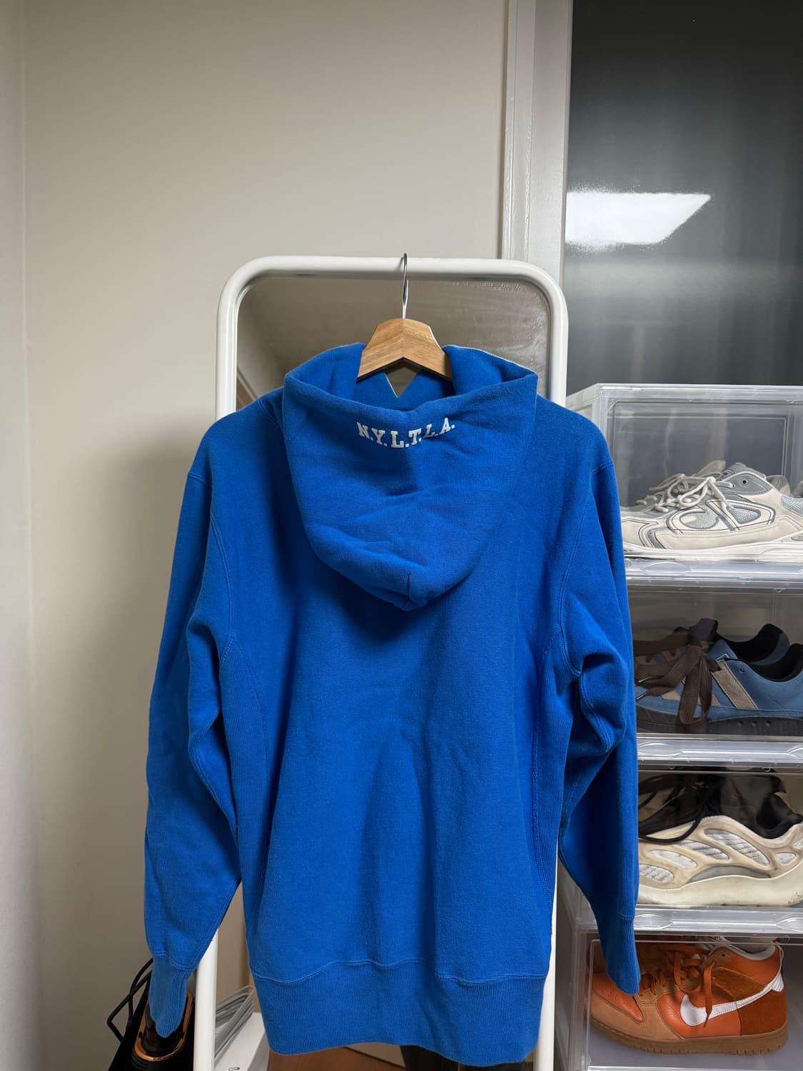 stussy x champion 스탁로고 후디 M 상품이미지3