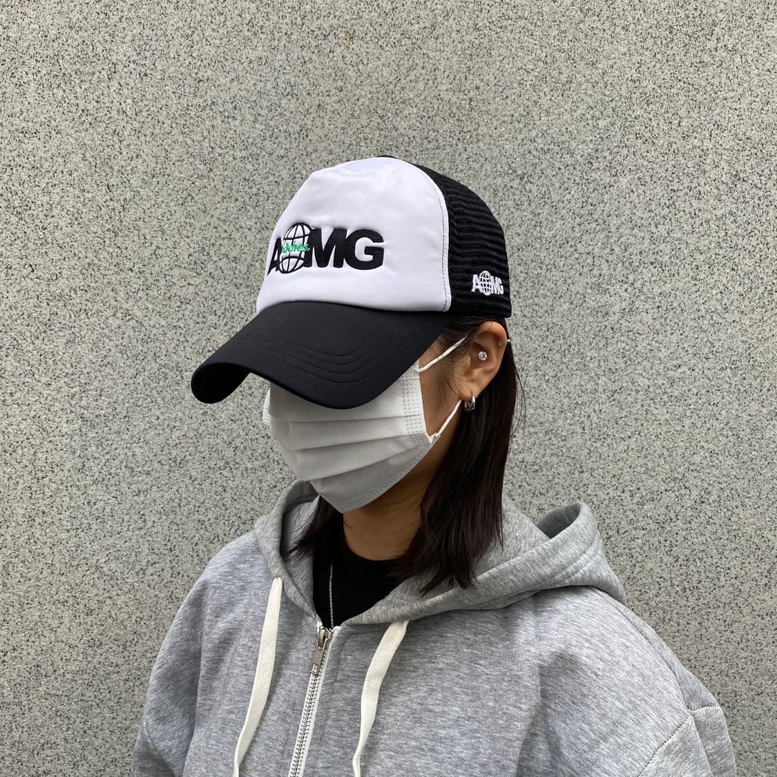 Peaches. x AOMG 'Globe' 메쉬 캡 (BK) 상품이미지1