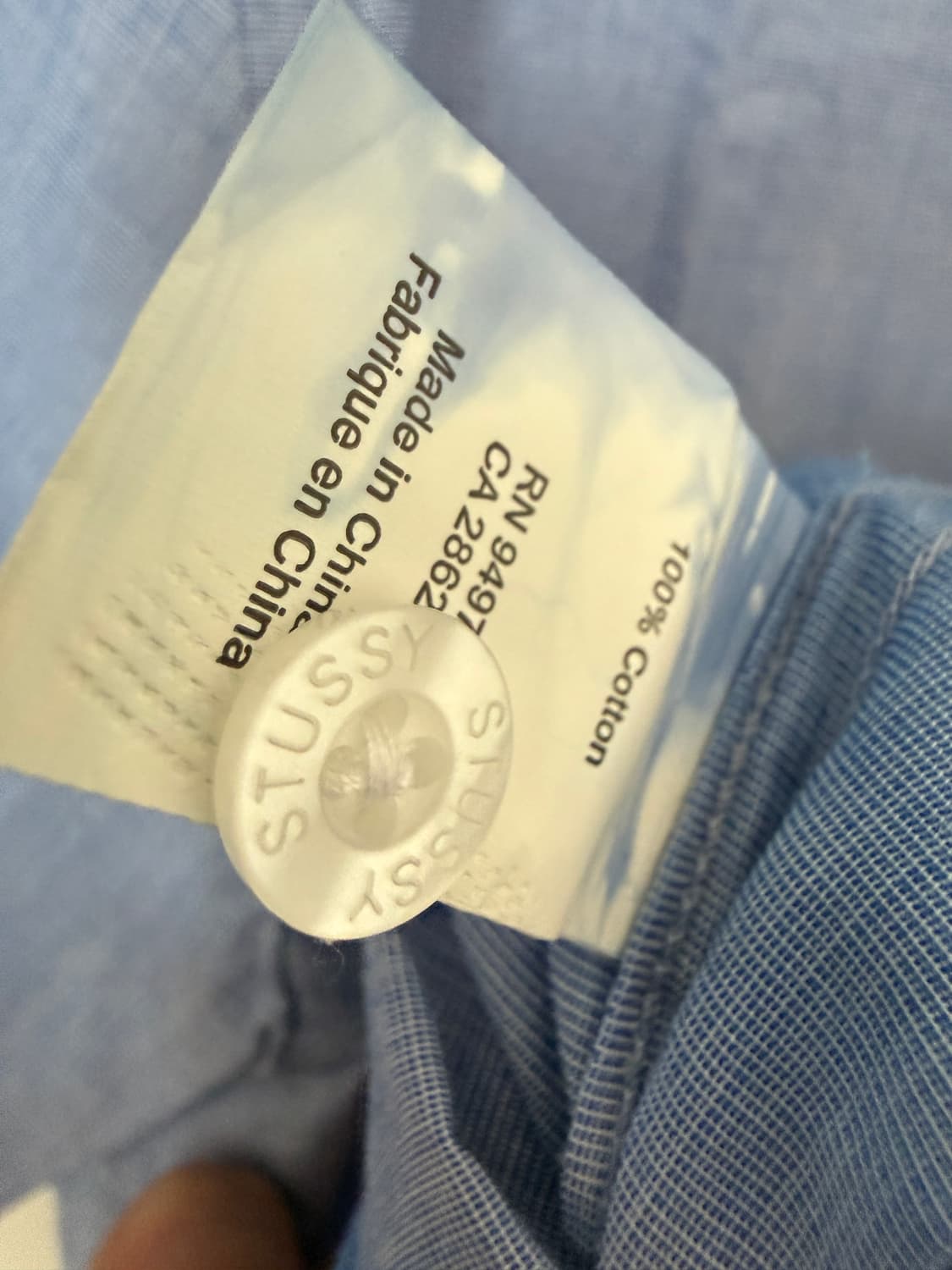 스투시 DIP DYE S/SL SHIRT 셔츠 블루 새제품 상품이미지6