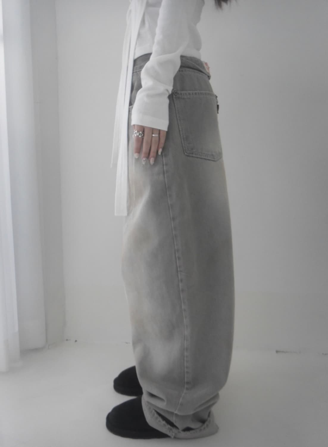 슬립오버 vintage gray denim pants 상품이미지3