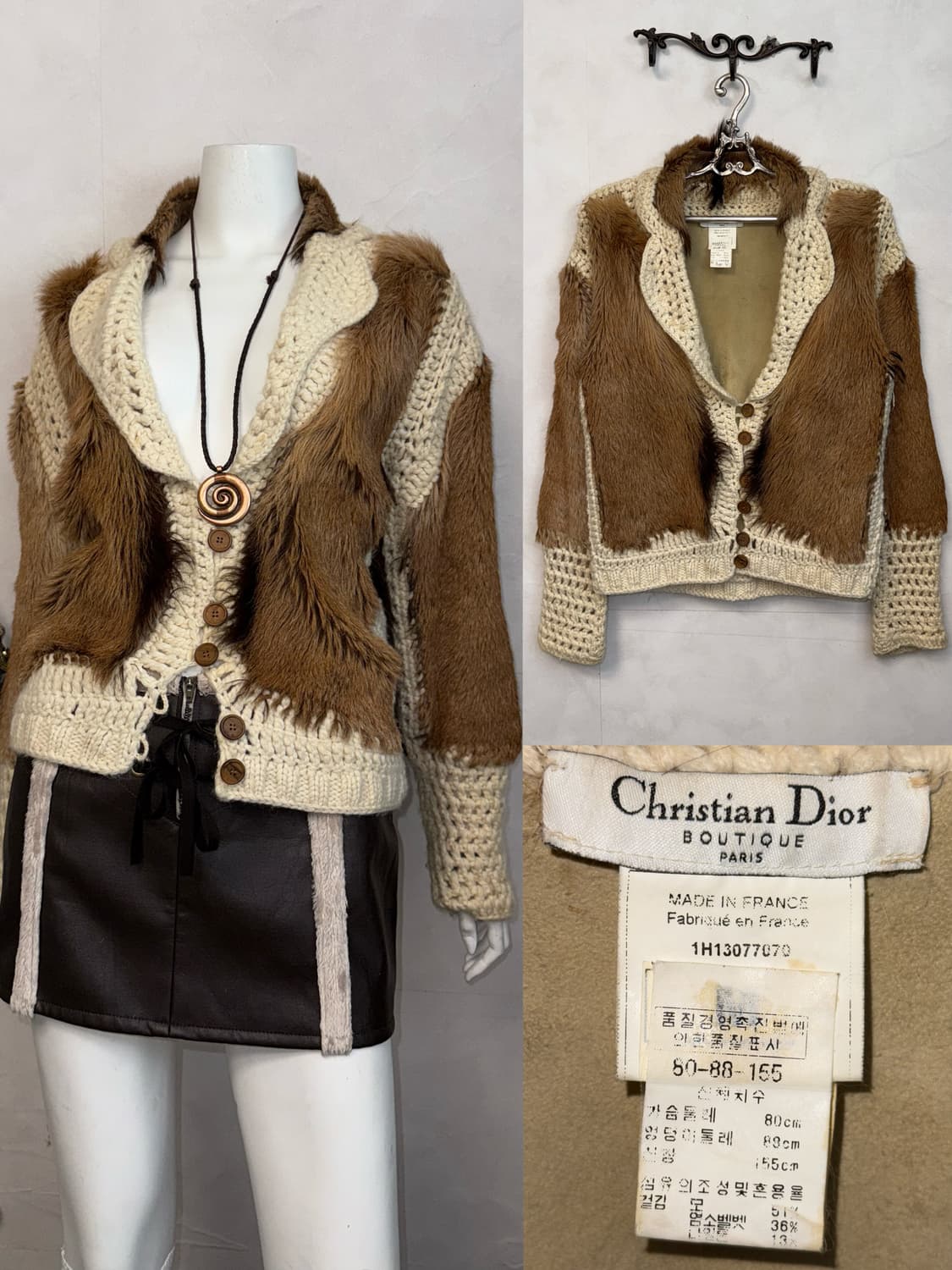 Dior John Galliano F/W 2001 goat fur cd 상품이미지1