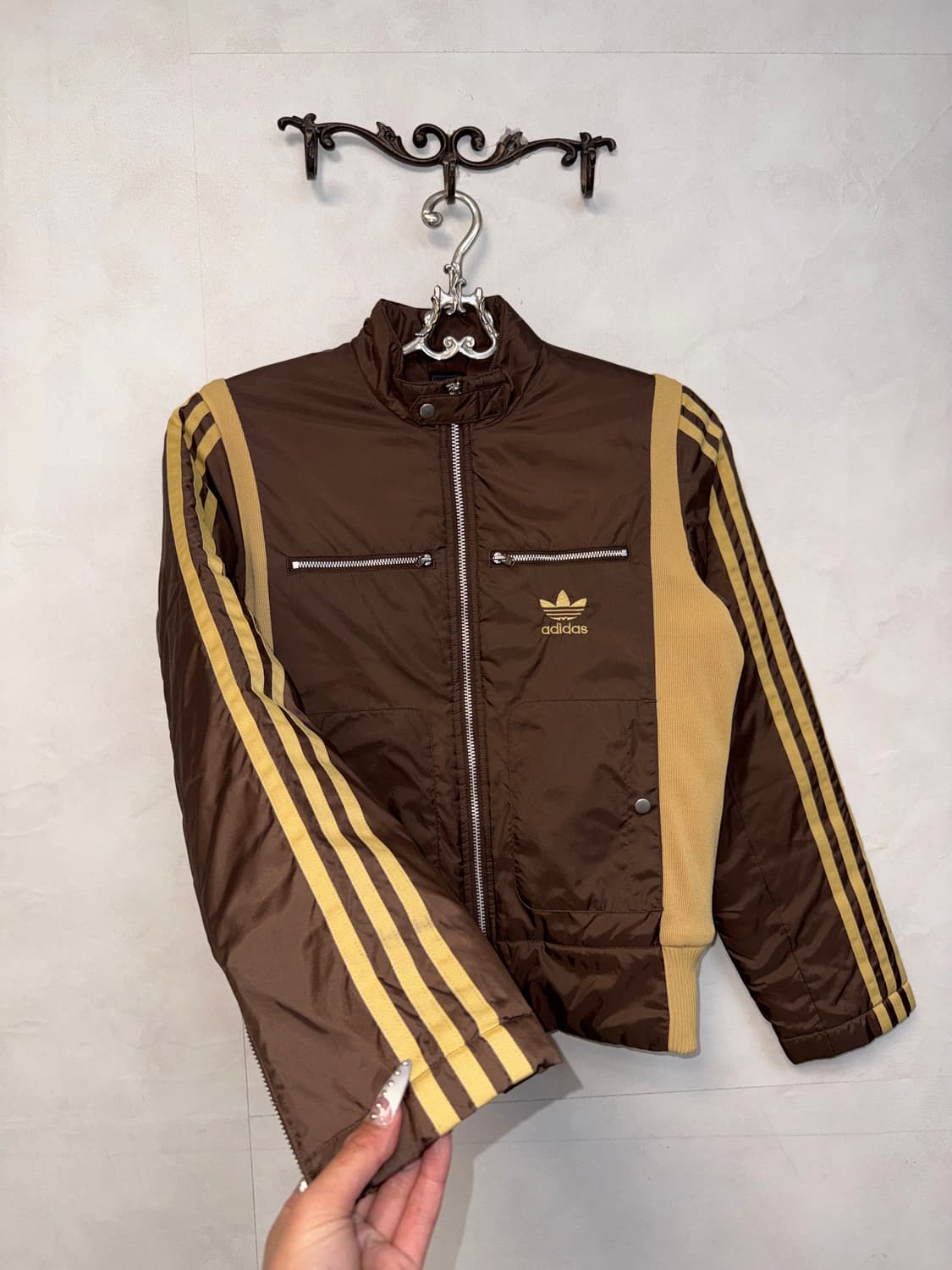 Adidas brown y2k oldschool track jumper 상품이미지5
