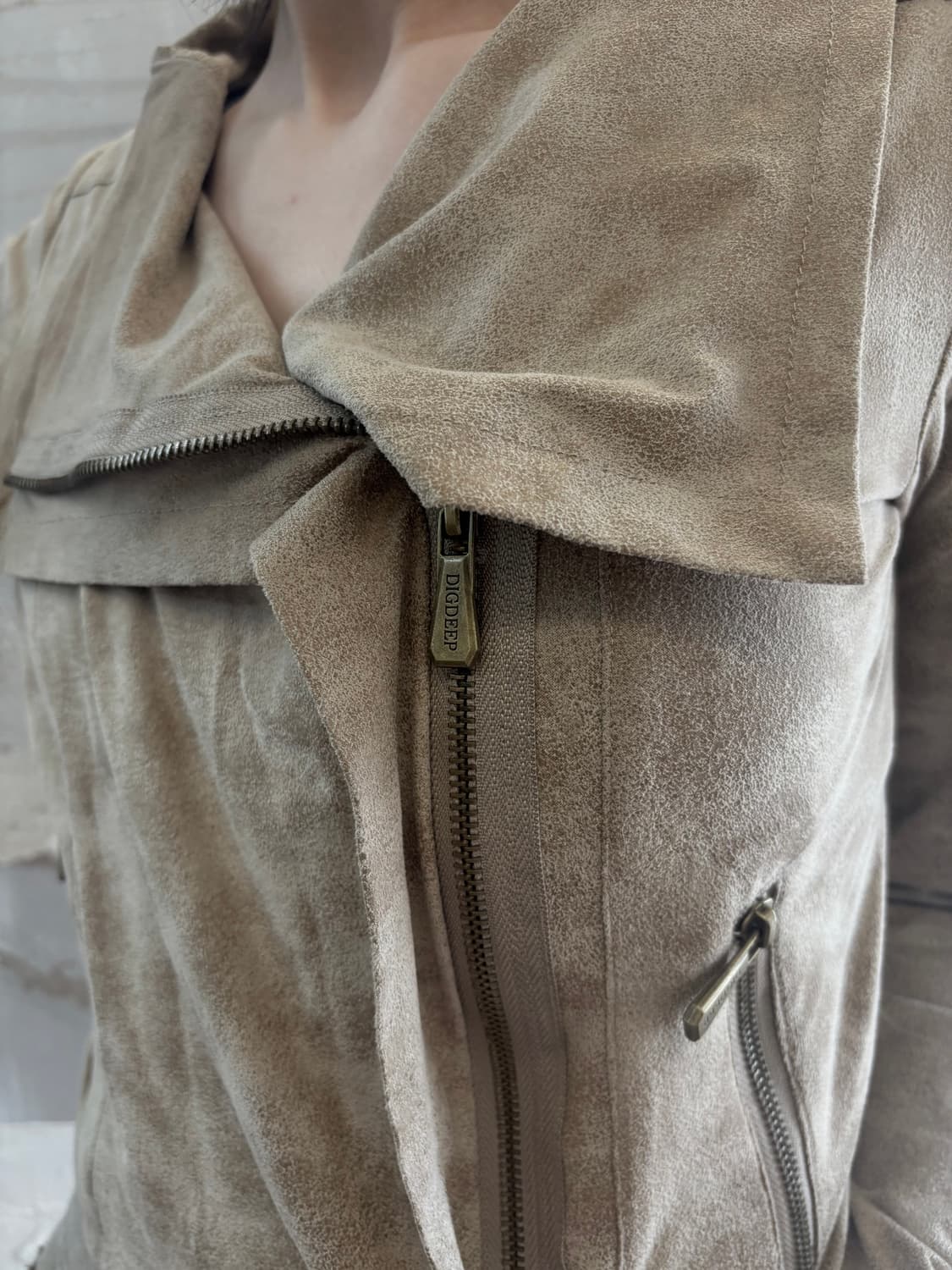 beige suede jacket 상품이미지5