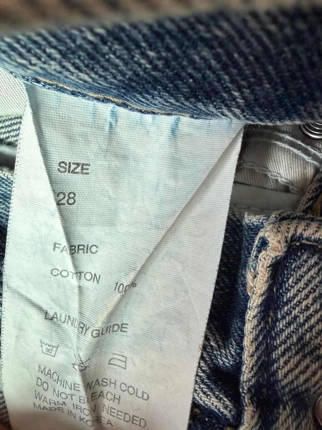 브랜디드 사하라 데님 와이드스트레이트 핏 상품이미지4