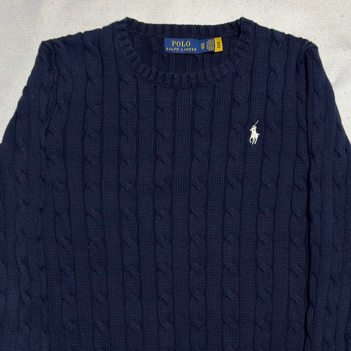 XS 폴로랄프로렌 여성용 네이비 케이블 니트 상품이미지1