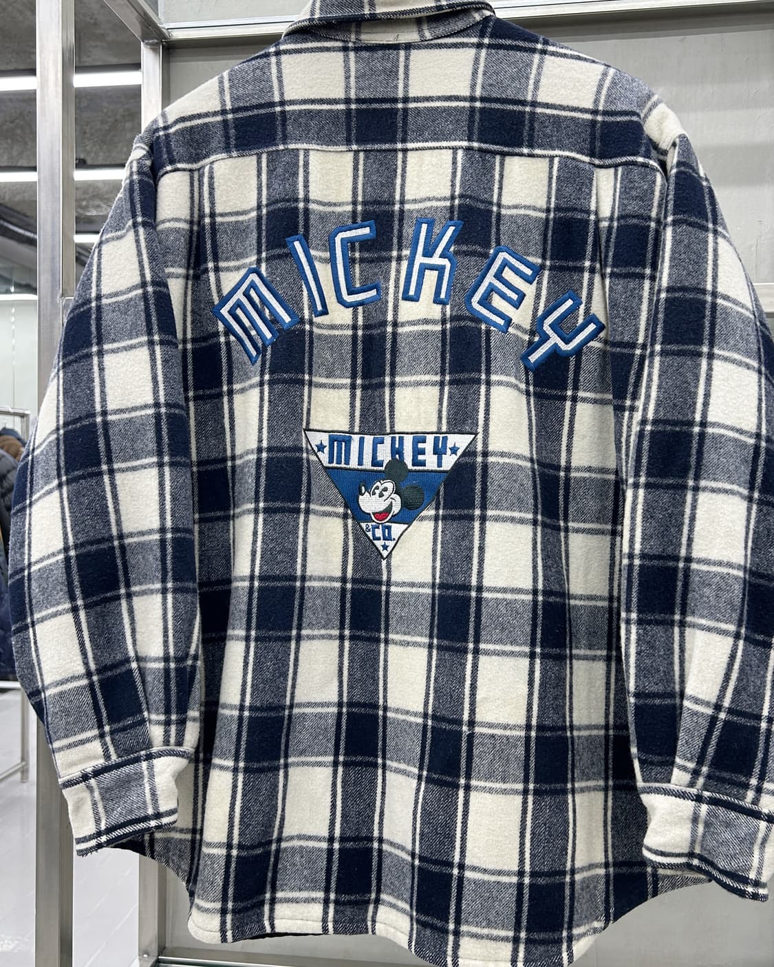 디즈니 90s 미키마우스 플란넬 체크 오버셔츠 점퍼 상품이미지5