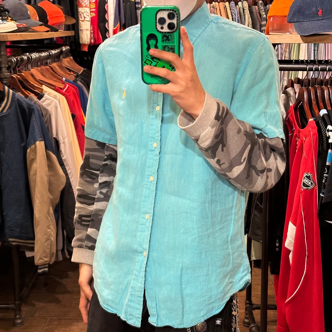 [HI] 폴로 랄프로렌 반팔 셔츠 스카이블루 상품이미지3