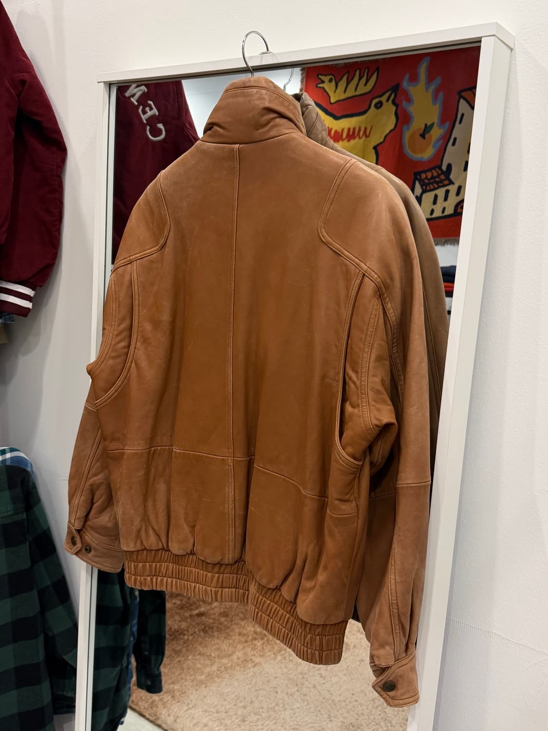 90-00s Sorgente 빈티지 쉽스킨 A-2 레더 자켓 상품이미지3