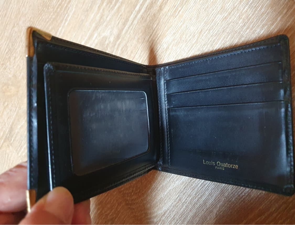 루이까또즈 (정품)금장 스터디장식의 지적인 남성 최고가의 올가죽 반지갑  상품이미지2