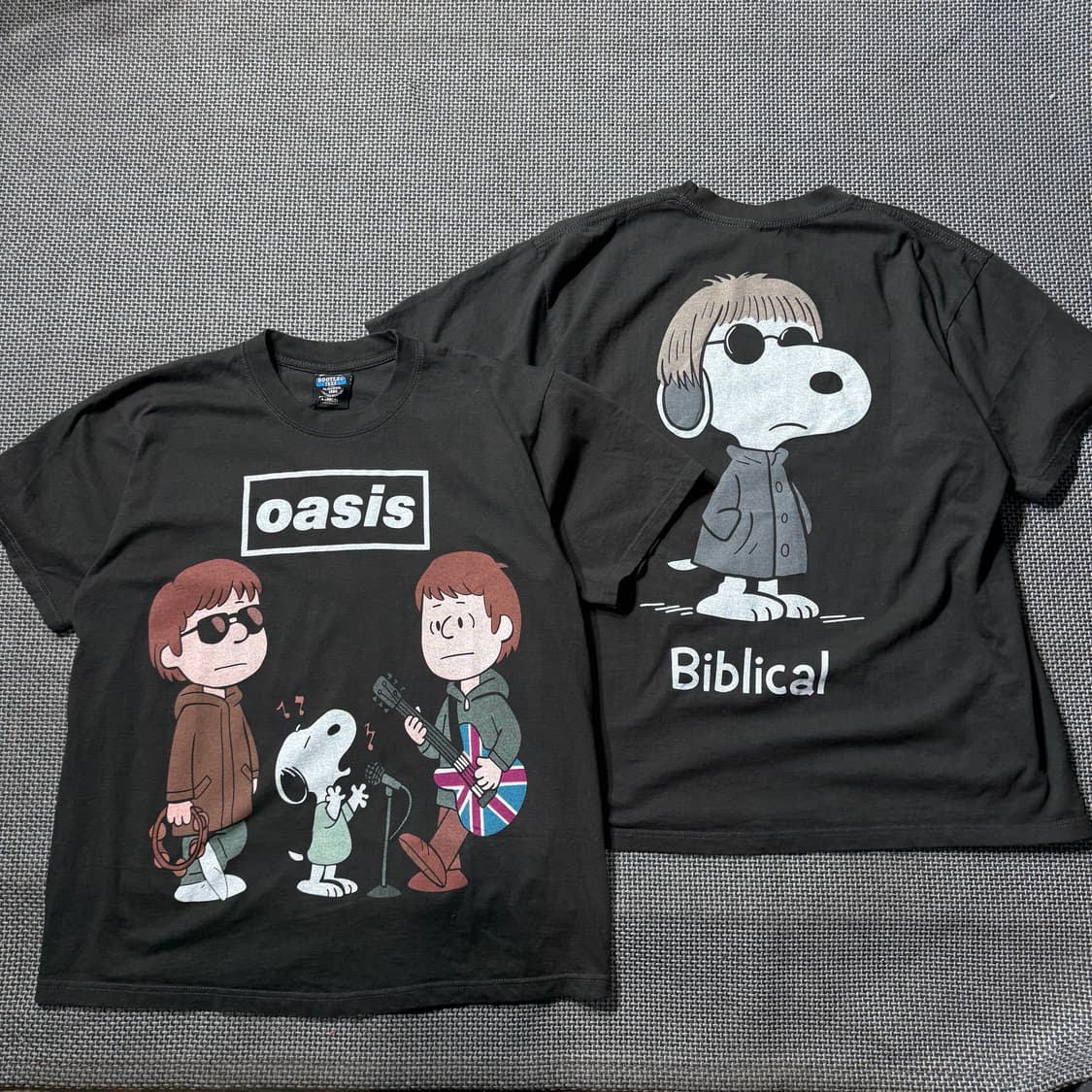 새상품) 오아시스 락밴드 프린팅 티셔츠 (L/XL) 상품이미지1