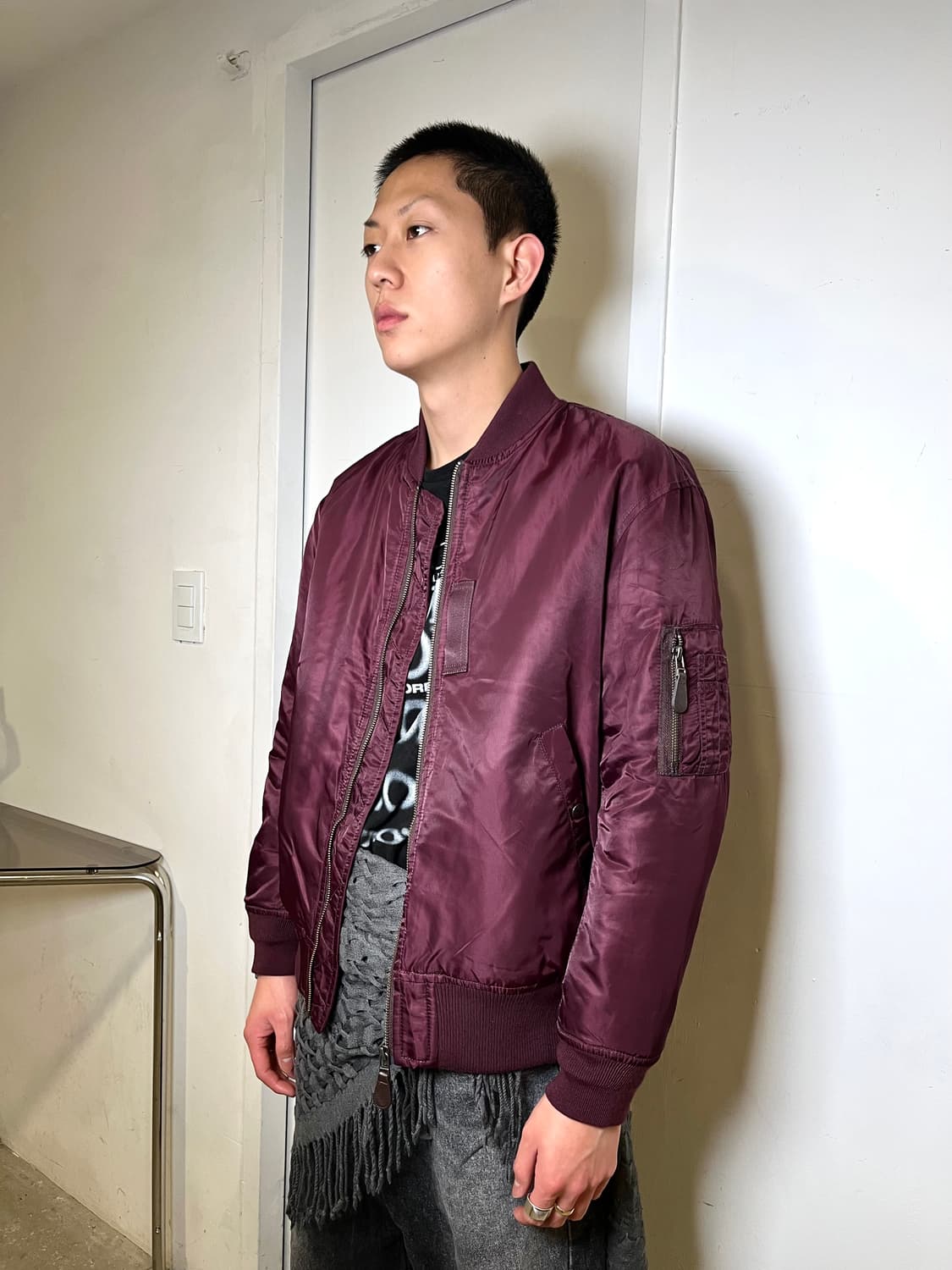 Nylon Ma-1 Type Bomber Jacket 상품이미지3
