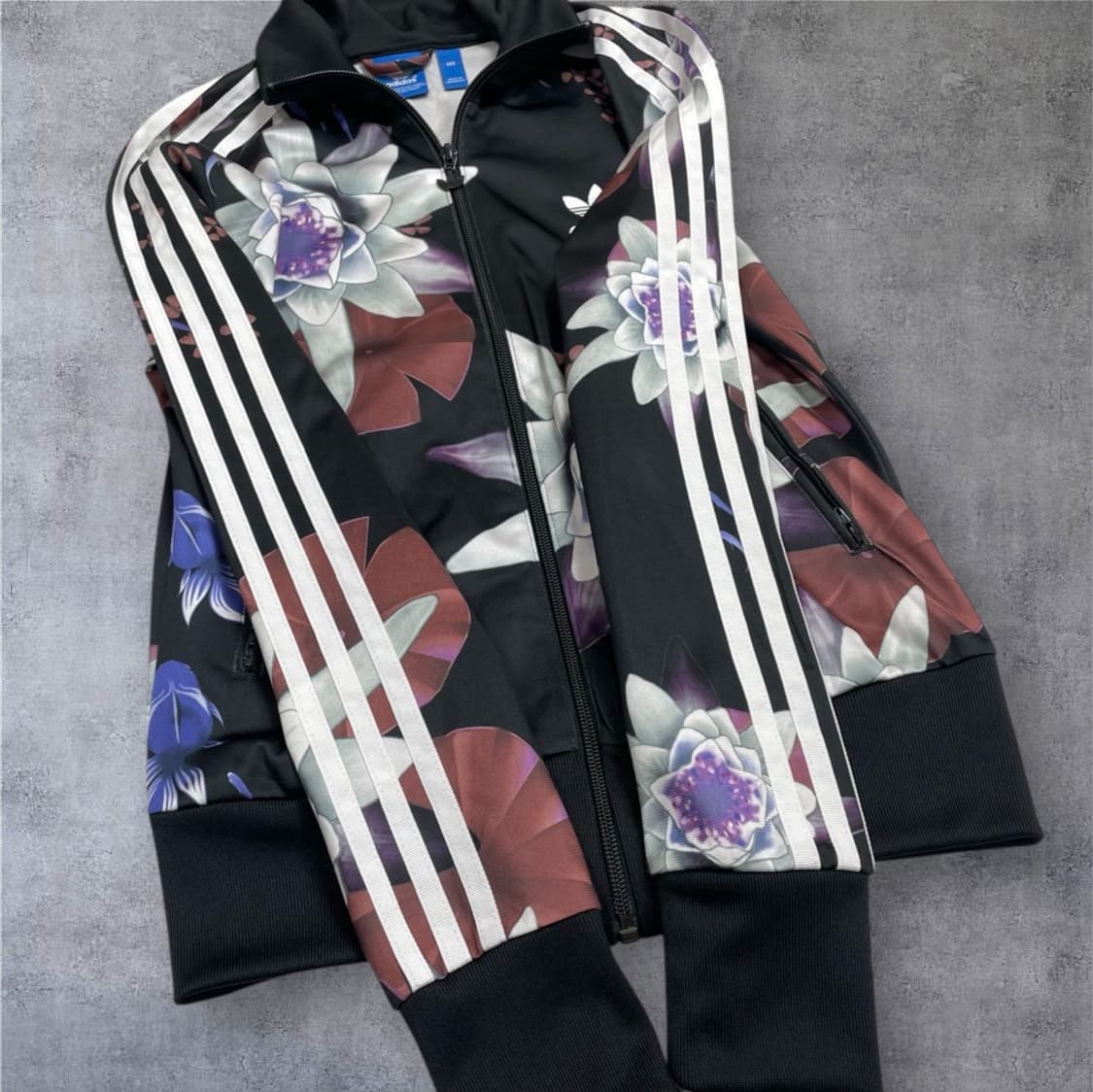 아디다스 Adidas 블랙 로터스 플라워 파이어버드 트랙탑 져지 85 상품이미지4